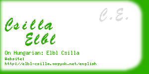 csilla elbl business card